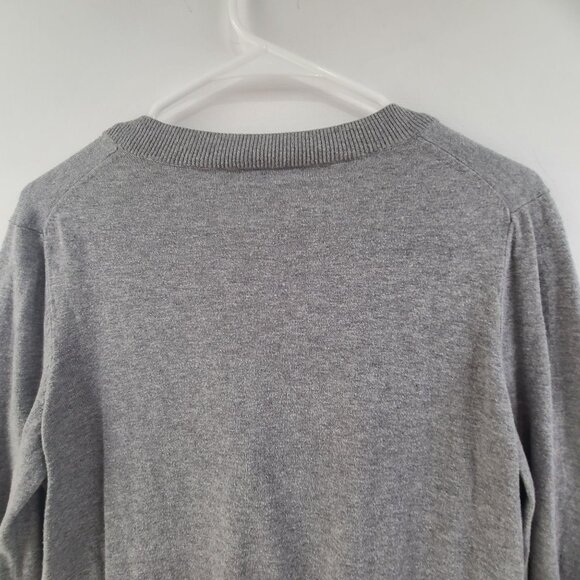 Gap Women's Cardigan Sweater Button Up V Neck Pockets Gray Size M Classic Prep - Picture 5 of 6